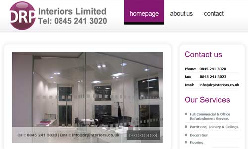 DRP Interiors Limited website