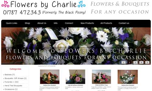 Flowers by Charlie website design