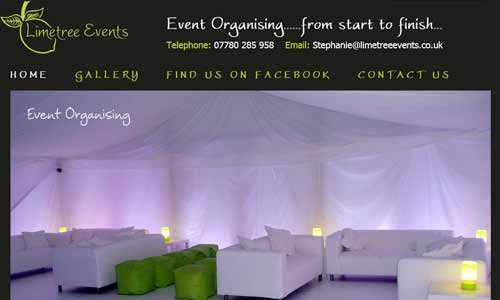 Limetree Events website